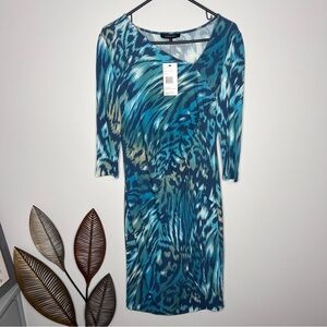 H21 NWT Lafayette 148 New York Mallard‎ Multi Dress